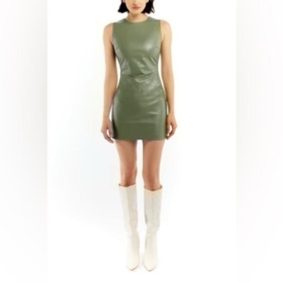 LBLC The Label Dio Dress in Olive NWT Size Large - Picture 7 of 11